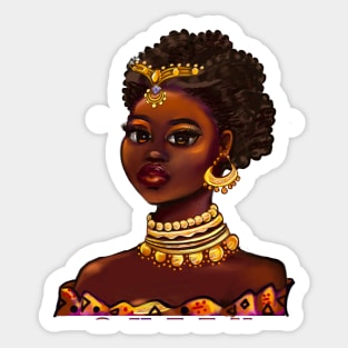 African American queen melanin black woman Sticker